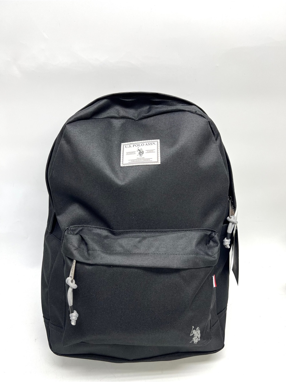 U.S. Polo Assn. Black Backpack with Front Pocket